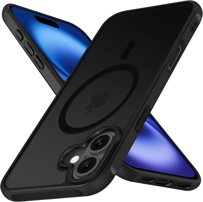 ivoler Matt Svart Magnetiskt Skal för iPhone 16