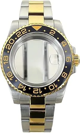 40 mm Silver Guld Vattentätt fodral for NH35 NH36 NH34 NH38 NH70 Movement GMT SUB Klocka Armband Sapphire