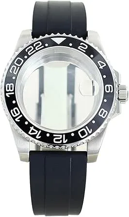 1st NH34 40mm 20ATM Watch GMT Fodral Safirkristall for Eta 2824 PT5000 Movement Gummirem