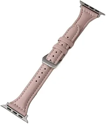 Läderarmband 44mm 40mm 41mm 38mm 45 mm Correa Slim Wristband armband