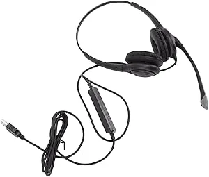 BONKZEBU Ergonomiskt Kundtjänstheadset med Brusreducerande USB-trafikheadset för
