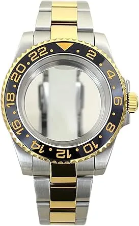 1 st 40 mm fodral NH35 Klocka Tillbehör Silverguld Armband Safir for NH36 NH34 8215 2824 Urtavla 28,5