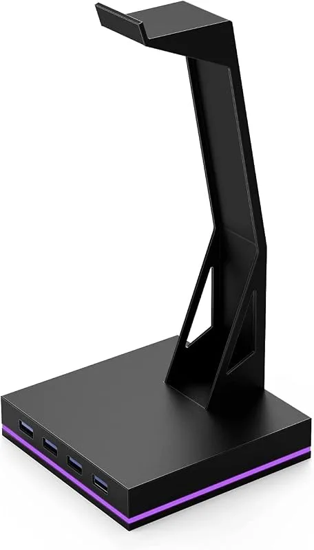 Hörlurshängare Headsetställ Hörlursställ med 4 USB 2.0-portar