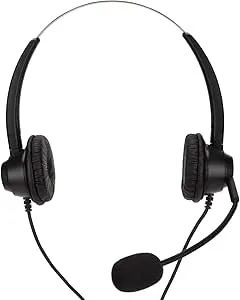 Tomantery Telefonheadset med HD-mikrofon Hållbar för Call