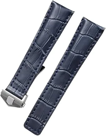 Äkta Läderarmband 24mm 20mm 22m Passar For Tag/Heuer Klockarmband Herr Armbandsur Band Tillbehör Vikspänne Läderurarmband
