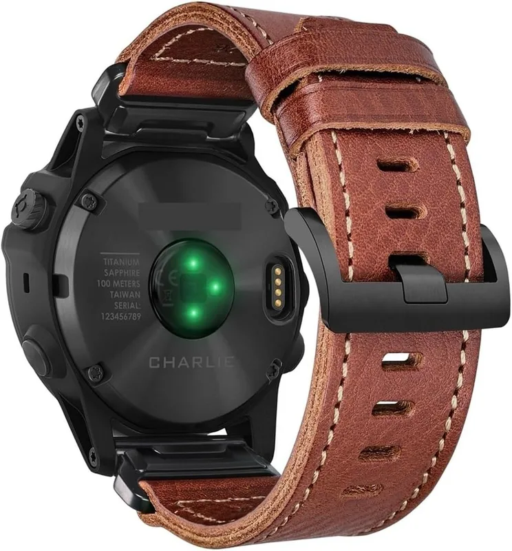 20mm 22mm 26mm Quickfit läderrem Armband passform for Garmin Fenix ​​7 6 5/MARQ/Instinct/Tactix