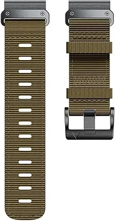 Passar For Garmin Fenix ​​7X Flätad Nylonrem Fenix ​​6 Pro Tactix 7 Pro Fit For Garmin D2 Fenix5 Plus Ersättningsrem I Nylon Med Snabbkoppling(Khaki,2