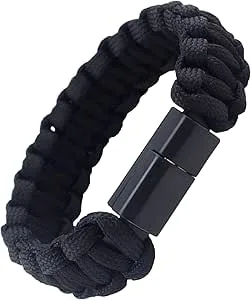 Texvora Svart vävt armband typ-C laddningskabel för Android