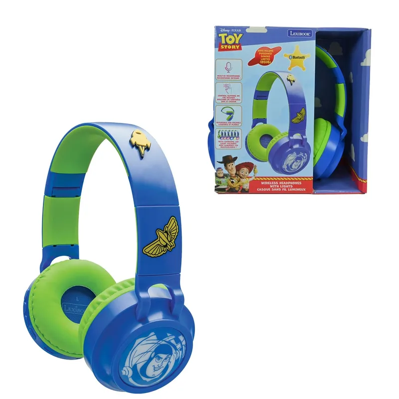 Lexibook Toy Story hopfällbara Bluetooth-hörlurar, blå