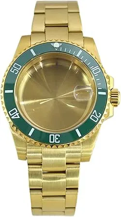 1st 40mm 20ATM Diver Gold Watch Fodral Armband Safirglas