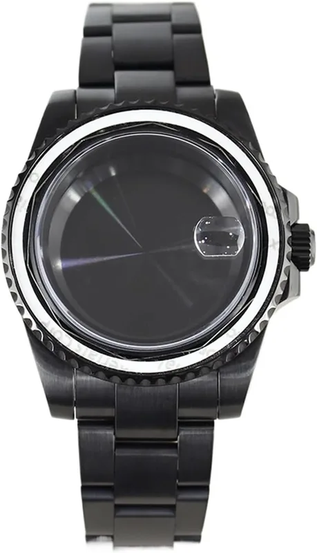 1 st 40 mm GMT SUB klockfodral Rem Enkelriktad ram safir for ETA2824 PT5000 herr
