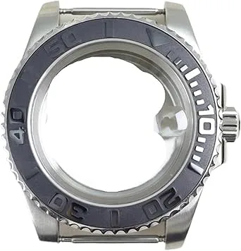 1 st 40 mm NH35 Klockfodral Safirglas for Nh35 Nh36 Nh34 Nh38 for Miyota8215 2824 Urverk Svart