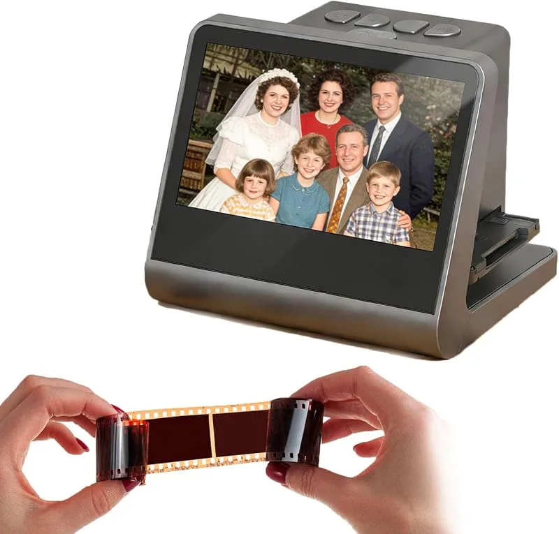 Filmskanner Och Diabild Scanner Med 5 Tum Färg LCD Skärm, Digital Scanner Med 48MP Interpolering För 35mm 135 110 126KPK Filmer