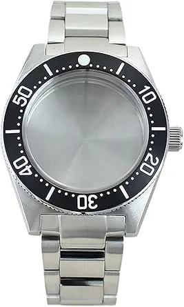 1st 40 mm Dykarurfodral for män Armband AR Safirglas for NH35 NH36 NH34/38 NH70 4R36 Urverk SPB149J1 Black Whale