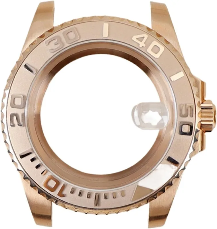 1 st 40 mm klockfodral gummiband safir for Miyota 8215 Silver Gold GMT SUB