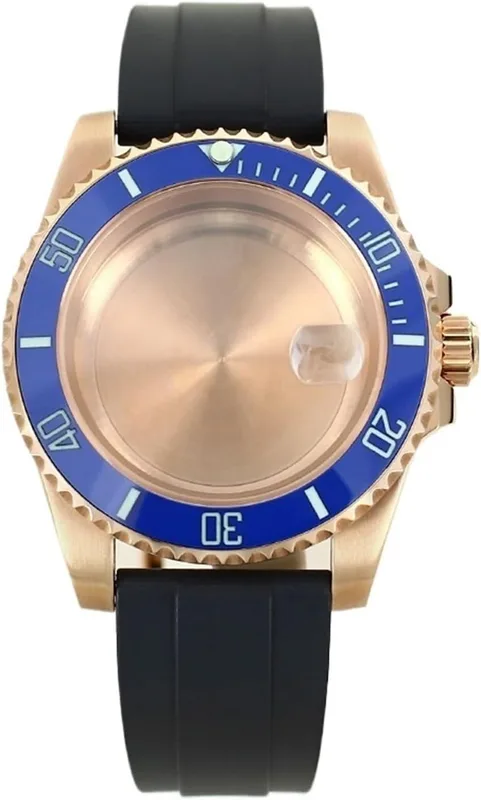 1 st 40 mm roséguld klockfodral for Eta2824 PT5000 automatisk urverk Jubilee rostfritt stål