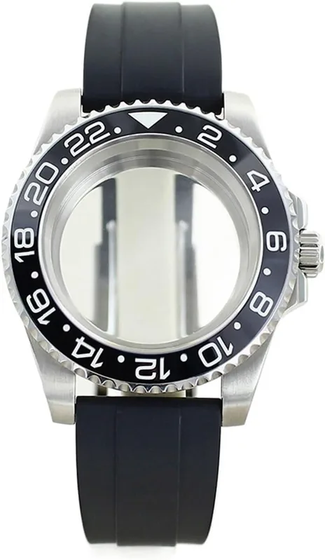 1st Silver Dykfodral for män for 40 mm GMT klockfodral Rem
