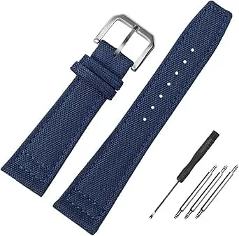 Klockarmband I Nyloncanvas For For IWC PILOT Portugal Portugieser IW3777 Tyg 20/21/22mm Armband Handledsrem