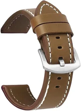 22mm 24mm Läderarmband Herr Damer Rem Oljefärgad Universal Handledspassande For Samsung Galaxy Watch 4 5 6