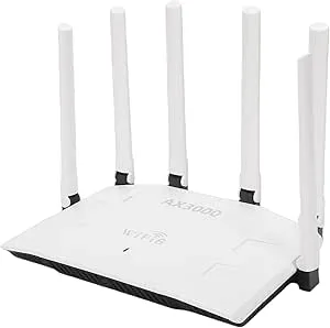 Jectse WiFi 6-Router, Dual Band Mesh-teknik Trådbunden Router med 6 Antenner 360° Täckning, för Delning Av Höghastighetsinternet för Hemföretag (800W)