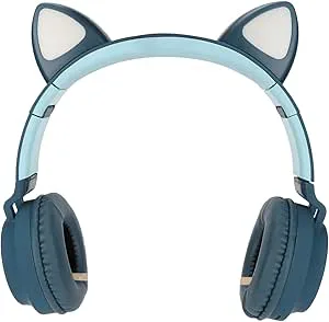 Yinhing Cat Ear-spelhörlurar med Djup Bas LED-ljus