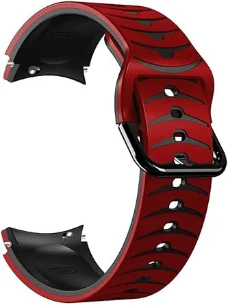 Klockband passar for Samsung Galaxy Watch 6 5 Pro 45 mm 44 mm 40 mm Silikonarmband Watch 4 6 passar for klassiskt 46 mm 42 mm 47 mm 43 mm armband(Red