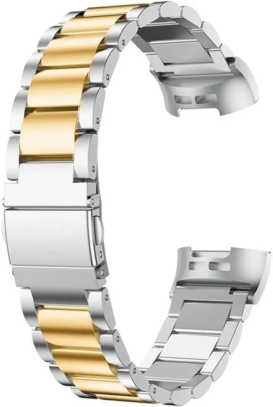 Lämplig passform for Fitbit Charge 5 4 3 2 SE armbandsklockor i rostfritt stål