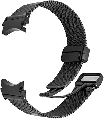 Quick Fit-rem i rostfritt stål for Galaxy Watch 6/5/5pro 40mm 44mm 45mm Milanese passform for Samsung Galaxy Watch 6 Classic 43mm 47mm(Black strap,For