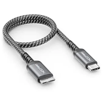 deleyCON 0,30m USB 3.0 Micro-B-Kabel