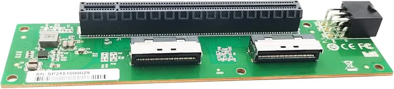 MCIO 8i till PCIe Gen5 x16 stigarkort