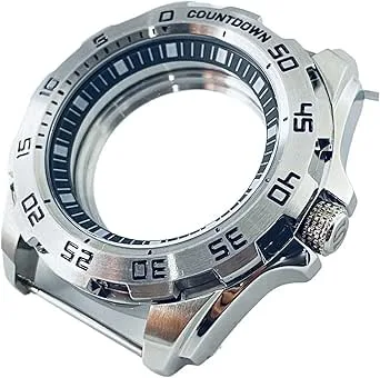 1 st 44 mm silverfärgat rostfritt stålboett