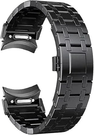 No Gaps Rostfritt stål Armband passform for Samsung Galaxy Watch 6 Classic 43mm 47mm 6 5 4 40mm 44mm Watch 5Pro 45mm Quick Fit Metal Band(Rose gold,Wa