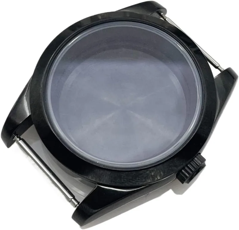 36 mm/39 mm svart klockboett i 316L rostfritt stål