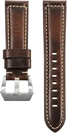 Klockarmband I Vintage-oljevaxat Läder, 22 Mm, 24, 26, For Panerai PAM111/441/359, For Omega Smartklocka, Armband