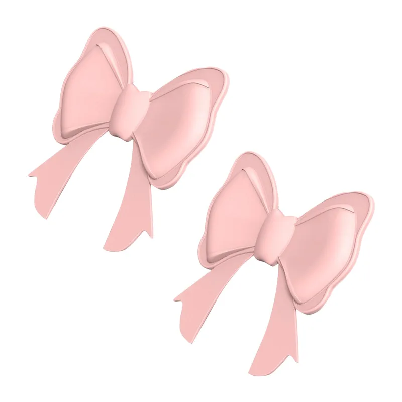 Generic silikonklämma för hörlurar med 2 elastiska band, rosa
