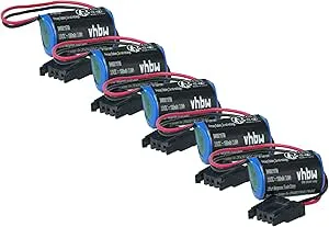 vhbw 5x utbytesbatteri för Allen Bradley 1770-XZ, 1770-XYV, 2706-NB11769-BA, 1771-HMA