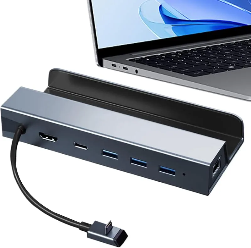 Type-C dockningsstation – skärmspegling, 4K 60Hz Gigabit Ethernet-omvandlare
