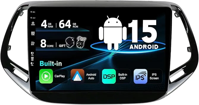 SXAUTO Android 15 IPS bilradio för Jeep Compass (2017–2021)