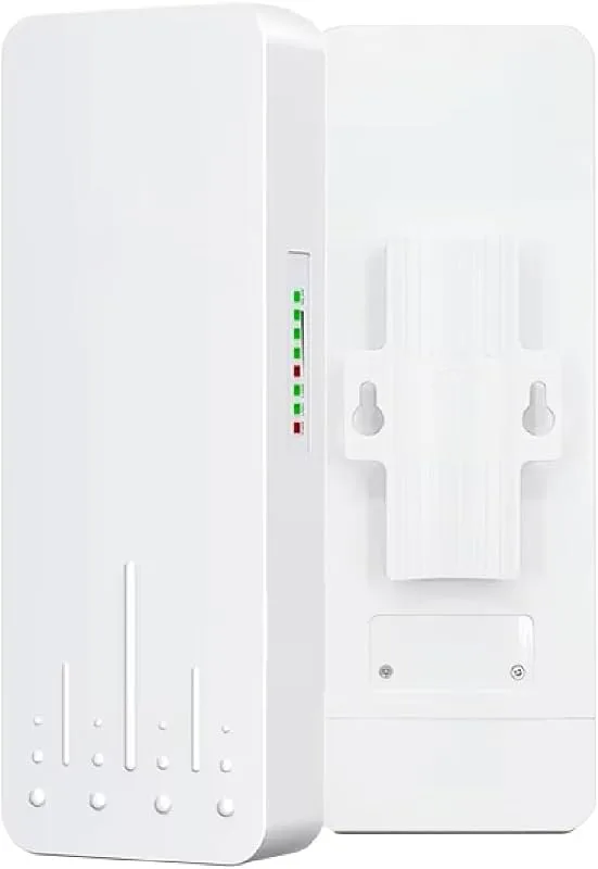 2-pack 5.8G Wireless Bridge Gigabit, 5 Km Lång Räckvidd Utomhus CPE-kit 1000 Mbps, Höghastighetspunkt Till Punkt WiFi-fö