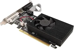Annadue GT 730 4GB Grafikkort, DDR3,128 Bitar, Grafikkort för PC, PCI Express X16, med Kylfläkt, Stöd för DVI/HDMI/VGA, Lågprofildator-GPU