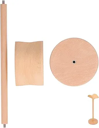 SAXOJONON Hörlursstativ i massivt trä, ergonomisk bågform, stabilt stativ för hemmastudio, 31,6 x 11 cm