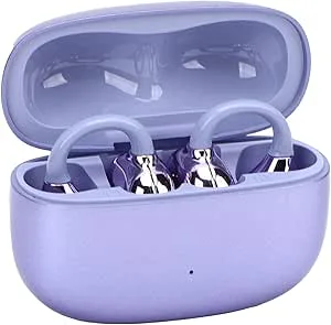 Bewinner Clip On Earbuds Bluetooth 6.0 Trådlösa Hörlurar med öppna öron, 8+16H Speltid IPX5 Vattentät Stereoljud med Låg Latens för Träning, Löpning, Träning