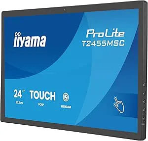 iiyama Prolite T2455MSC-B2 LED-skärm IPS 60,5 cm 24 tum Full HD 120 Hz 10 punkter, kapacitiv multitouch, DeepContrast-PCAP+ HDMI, DP, USB3.2 7H, Webbk