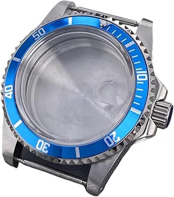 1st 39,5 mm vintage klockfodral GMT/SUB Legeringsram Akrylkupolcyklop for NH34 NH35 NH36 urverk 28, urtavla herrdelar
