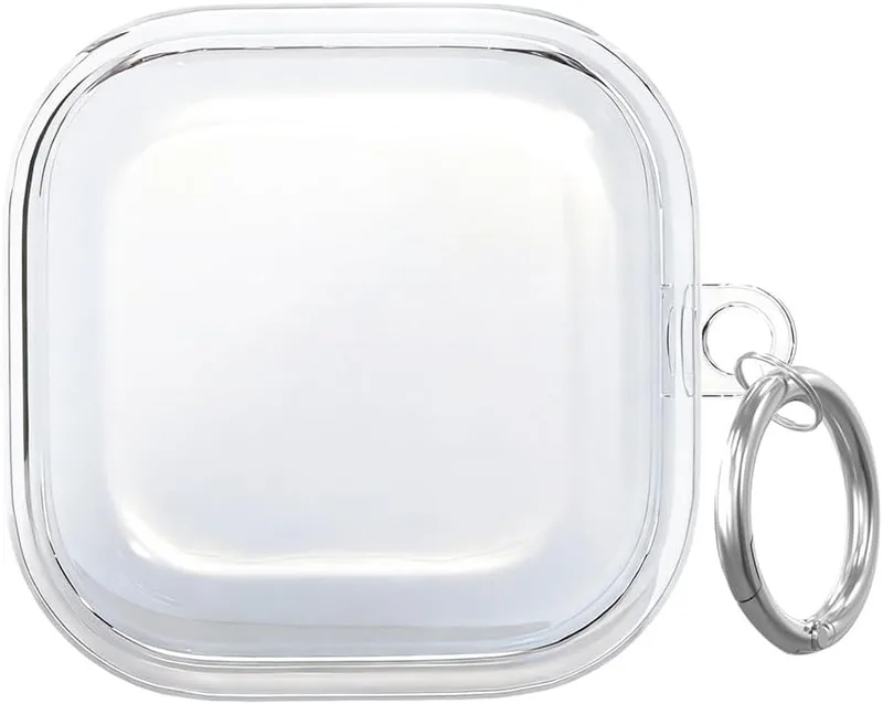Skyddsfodral för Samsung Galaxy Buds 4/Galaxy Buds 4 Pro lätt mjukt transparent TPU-fodral med metallkarbinhake