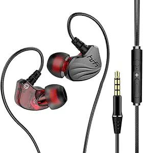 Sxhlseller Trådbundna Hörlurar, In Ear-hörlurar Gaming-, 3,5 Mm Guldpläterad Kontakt Professionellt Ljudsystem Bekväm Passform Vid 60 Graders Höjd, med 3,5 Mm Kontakt Kompatibel med