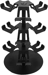Haofy Roterande Kontrollstativ, Aluminiumlegering Multi Tier Headset Display Hållare 360 ​​graders Vridbar för Spelrum och Skrivbordsbruk