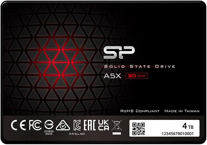 Silicon Power 4TB SSD 3D NAND A5X SLC Cache Performance Boost SATA III 2.5" Internal Solid State Drive SP004TBSS3A55S25A