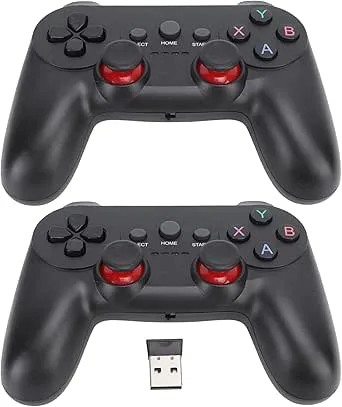EIMSOAH Trådlös Styrenhet, Känslig Kontroll Trådlös Speljoystick med USB-mottagare, för PC TV-konsolspelenheter