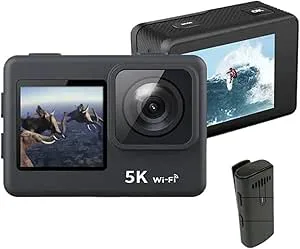 Undervattens actionkamera 5k dykning vattentät anti-shake 4k60 ram(Memory card 128GB)